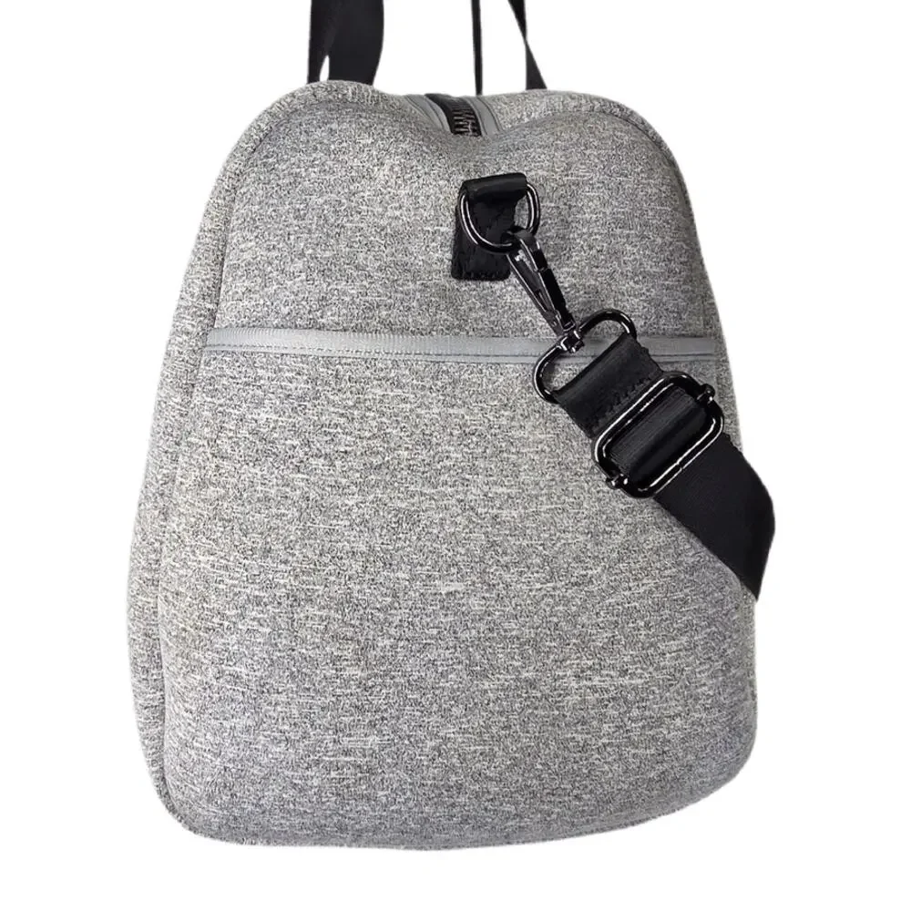 AIMÉE KESTENBERG NEOPRENE DUFFLE BAG – GRAY – TROLLEY SLEEVE – LARGE WEEKENDER
